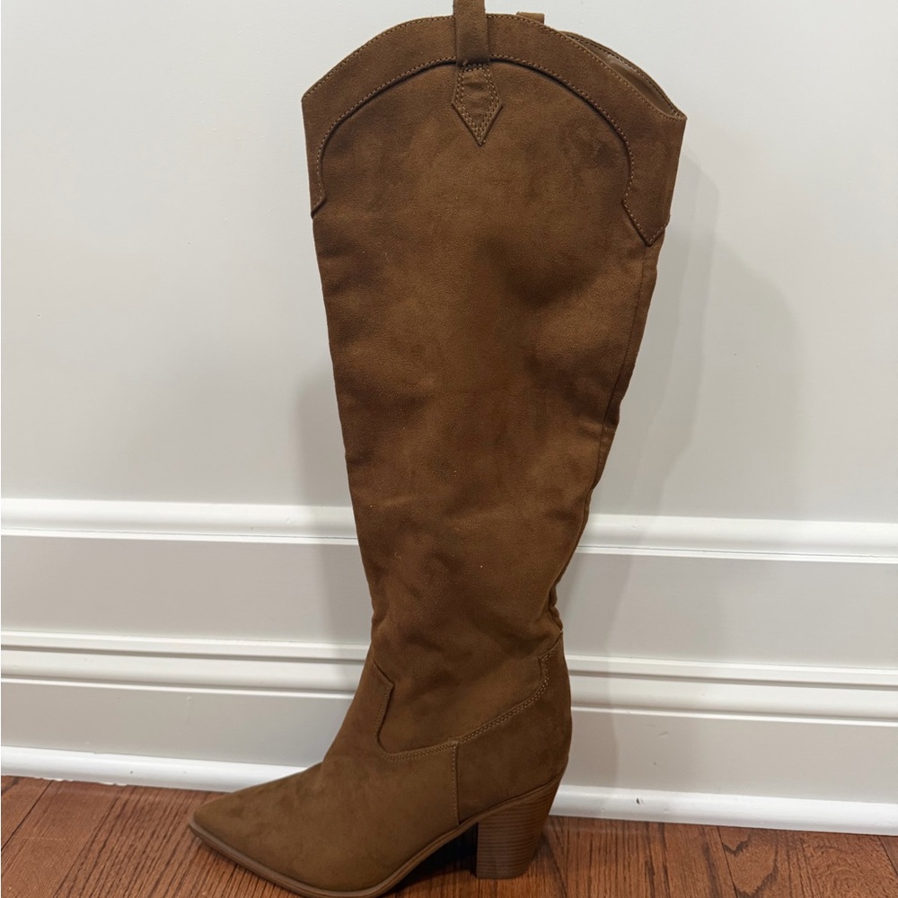 Nine West Tan Over the Knee Boots